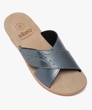 Mules femme confort compensées à scratch vue5 - GEMO (CONFORT) - GEMO