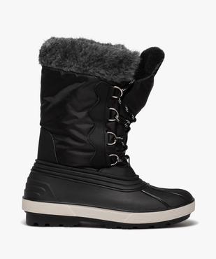 Après-ski femme unis à col fourré et à lacets vue1 - SANS MARQUE - GEMO