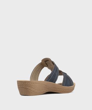 Mules confort à talon compensé et semelle intérieure cuir femme - G'Flex vue4 - G'FLEX - GEMO