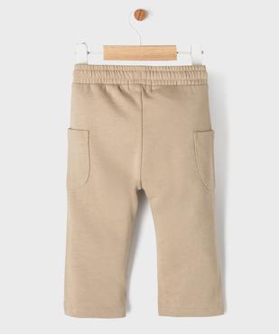 Pantalon en maille avec taille élastique bébé garçon vue4 - GEMO 4G BEBE - GEMO