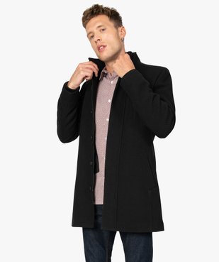 Manteau homme mi-long à col montant et double fermeture vue1 - GEMO (HOMME) - GEMO