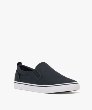 Baskets en toile à enfiler style slippers homme - Urban Steps vue3 - URBAN STEPS - GEMO