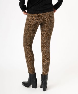 Legging imprimé épais motif léopard femme vue3 - GEMO(FEMME PAP) - GEMO