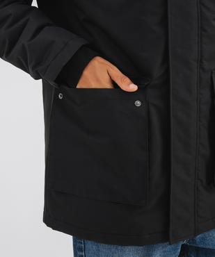 Doudoune matelassée déperlante avec capuche bordée de fourrure imitation homme vue4 - GEMO (HOMME) - GEMO