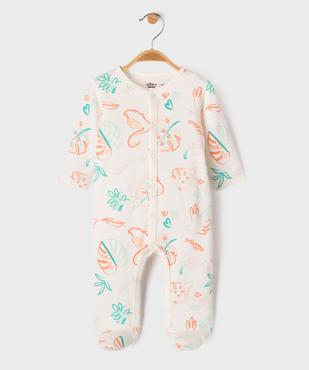 Pyjama dors-bien ouverture devant imprimé tropical bébé vue1 - GEMO 4G BEBE - GEMO