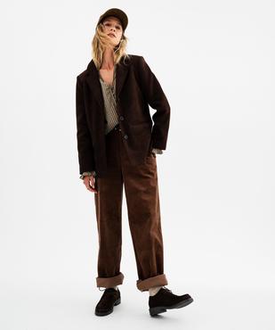Pantalon straight en velours femme vue5 - GEMO(FEMME PAP) - GEMO