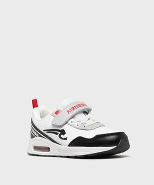 Baskets à scratch bicolores avec semelle à bulle d’air garçon - Airness vue2 - AIRNESS - GEMO