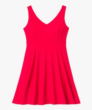 Robe femme avec col V et brides croisées dans le dos vue4 - GEMO(FEMME PAP) - GEMO