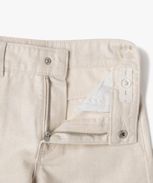 Jean wide leg en denim pailleté à taille réglable fille vue2 - GEMO (ENFANT) - GEMO