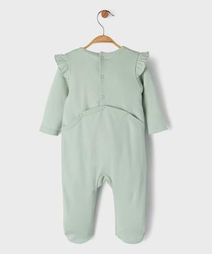 Pyjama dors-bien avec volants sur les épaules bébé fille vue3 - GEMO 4G BEBE - GEMO