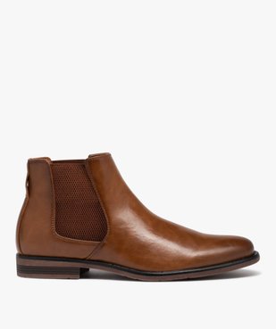 Boots homme unies style Chelsea  vue2 - GEMO(URBAIN) - GEMO