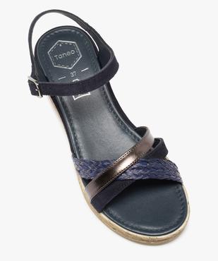 Sandales femme compensées à brides croisées - Tanéo vue5 - TANEO - GEMO
