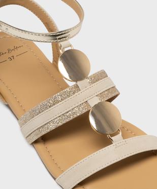 Sandales plates à brides métallisées et bijoux femme - Valentina Baldano vue6 - VALENTINA BALDA - GEMO