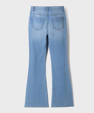 Jean flare en denim stretch à taille haute fille vue3 - GEMO (JUNIOR) - GEMO