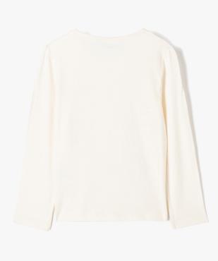 Tee-shirt fille à manches longues imprimé - La Reine des Neiges vue3 - REINE DES NEIGE - GEMO