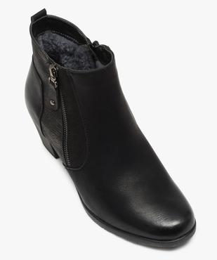 Boots femme à talon unis multi-matières avec doublure douce vue5 - GEMO (CONFORT) - GEMO