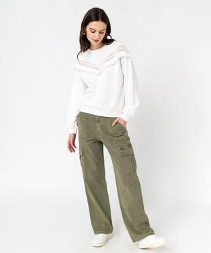 Pantalon cargo multi poches femme vue5 - GEMO 4G FEMME - GEMO