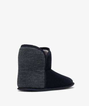Chaussons boots en velours et tricot homme vue4 - GEMO(HOMWR FEM) - GEMO