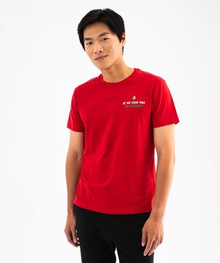 Tee-shirt manches courtes avec message humoristique homme vue1 - GEMO (HOMME) - GEMO