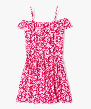 Robe fille imprimée à bretelles et col volanté  vue3 - GEMO (ENFANT) - GEMO