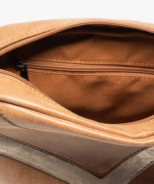 Sac femme avec devant surpiqué vue3 - GEMO (ACCESS) - GEMO