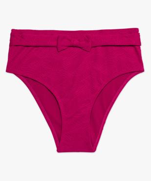 Bas de maillot de bain femme taille haute avec ceinture vue4 - GEMO (PLAGE) - GEMO