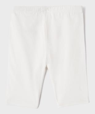 Cycliste en coton stretch à taille élastiquée fille vue3 - GEMO 4G FILLE - GEMO