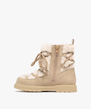 Bottines fille fourrées style montagne au dessus duveteux vue4 - LOVELY WINGS GEMO FOR GOOD - GEMO