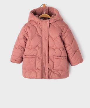 Manteau à capuche réversible bébé fille vue1 - GEMO(BEBE DEBT) - GEMO