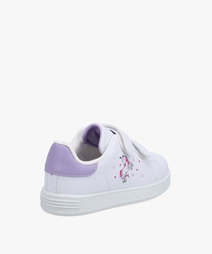 Baskets fille imprimées licorne sur le côté fermeture scratch vue4 - GEMO (ENFANT) - GEMO