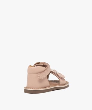 Sandales bébé fille en cuir avec brides à scratch - NA! vue4 - NA! - GEMO
