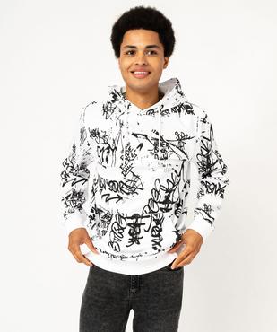 Sweat à capuche imprimé homme vue1 - GEMO (HOMME) - GEMO