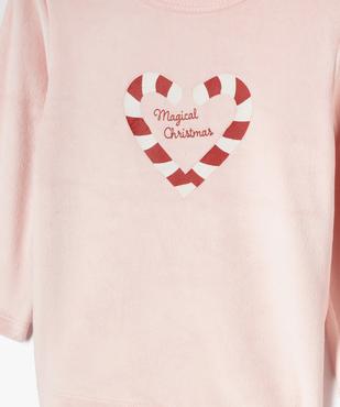 Pyjama de Noël en velours 2 pièces bébé fille vue3 - GEMO(BB COUCHE) - GEMO