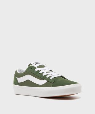 Baskets basses en cuir et textile garçon - Vans vue2 - VANS - GEMO