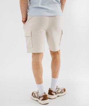 Bermuda en maille French Terry coupe cargo homme vue3 - GEMO 4G HOMME - GEMO