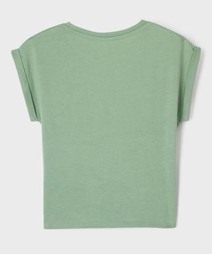 Tee-shirt manches courtes avec motif en relief et noeud fille vue3 - GEMO (ENFANT) - GEMO