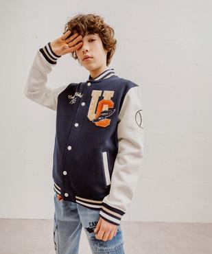 Blouson bicolore intérieur molletonné garçon - Camps United vue2 - CAMPS - GEMO