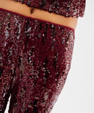 Pantalon Wide leg pailleté femme vue2 - GEMO(FEMME PAP) - GEMO