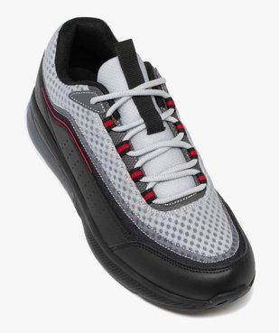 Baskets homme running en mesh renforcé avec semelle à bulle d'air vue6 - 5 MILES - GEMO