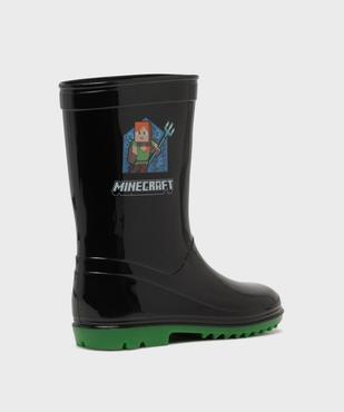 Bottes de pluie à semelle crantée imprimées garçon - Minecraft vue4 - MINECRAFT - GEMO