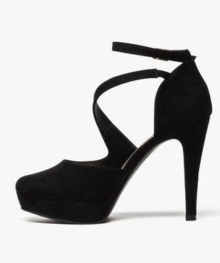 Escarpins femme à plateforme et talon aiguille vue3 - GEMO(URBAIN) - GEMO