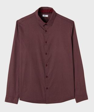 Chemise manches longues à micro-motifs homme vue1 - GEMO 4G HOMME - GEMO