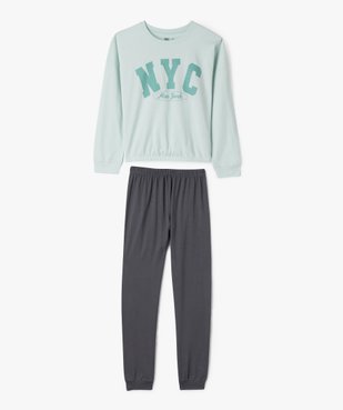 Pyjama 2 pièces en coton fille vue2 - GEMO 4G FILLE - GEMO