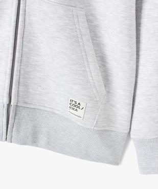 Sweat à capuche avec fermeture zippée garçon vue2 - GEMO (JUNIOR) - GEMO