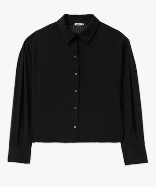 Chemise courte en voile transparent femme vue4 - GEMO(FEMME PAP) - GEMO