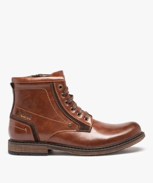 Boots homme unies à lacets fermeture zippée – Lee Cooper  vue1 - LEE COOPER - GEMO