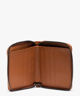 Portefeuille femme zippé uni avec bijou en forme de cœur vue3 - GEMO (ACCESS) - GEMO