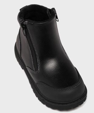 Boots fourrés à semelle crantée avec double zip garçon - Buggy vue5 - BUGGY - GEMO