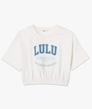 Tee-shirt femme avec bas élastiqué – LuluCastagnette  vue4 - LULUCASTAGNETTE - GEMO