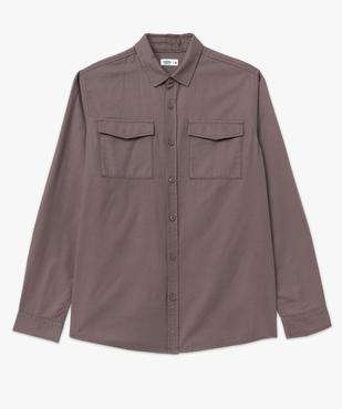 Chemise en coton avec poches poitrine homme vue4 - GEMO 4G HOMME - GEMO
